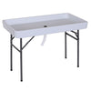 Yeah Depot - Outsunny 4FT Portable Folding Fish Fillet Cleaning Table Camping Picnic Ice Party Desk with Sink