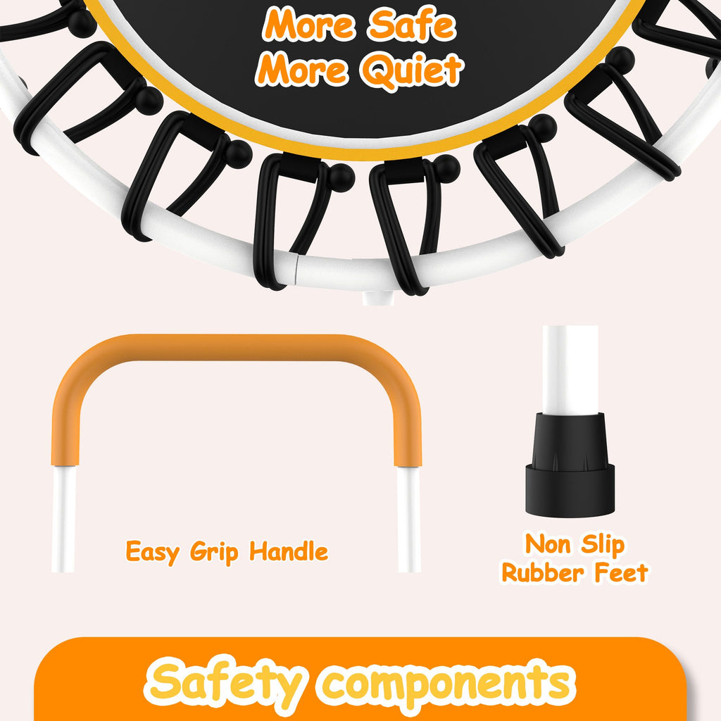 Yeah Depot - Toddler Trampoline for Kids 1 Year Plus with Handle, Baby Gifts for Boys and Girls, Indoor and Outdoor