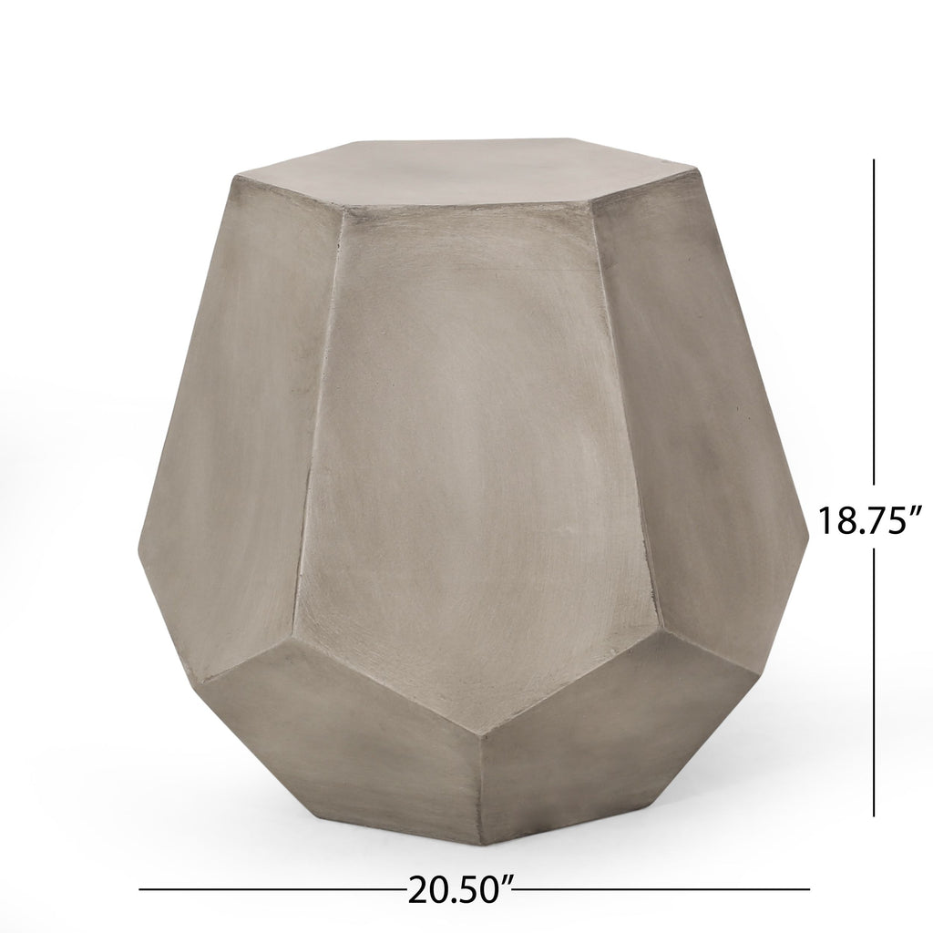 Yeah Depot - Outdoor CALGARY SIDE TABLE,Light Grey