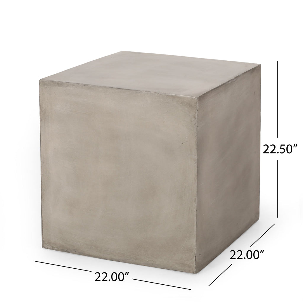 Yeah Depot - Outdoor MGO Side Table ,Light Grey