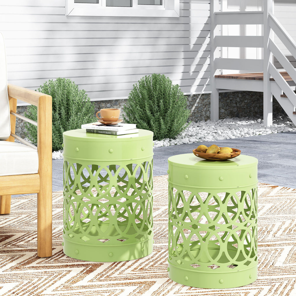 Yeah Depot - Outdoor Metal S/2 end table