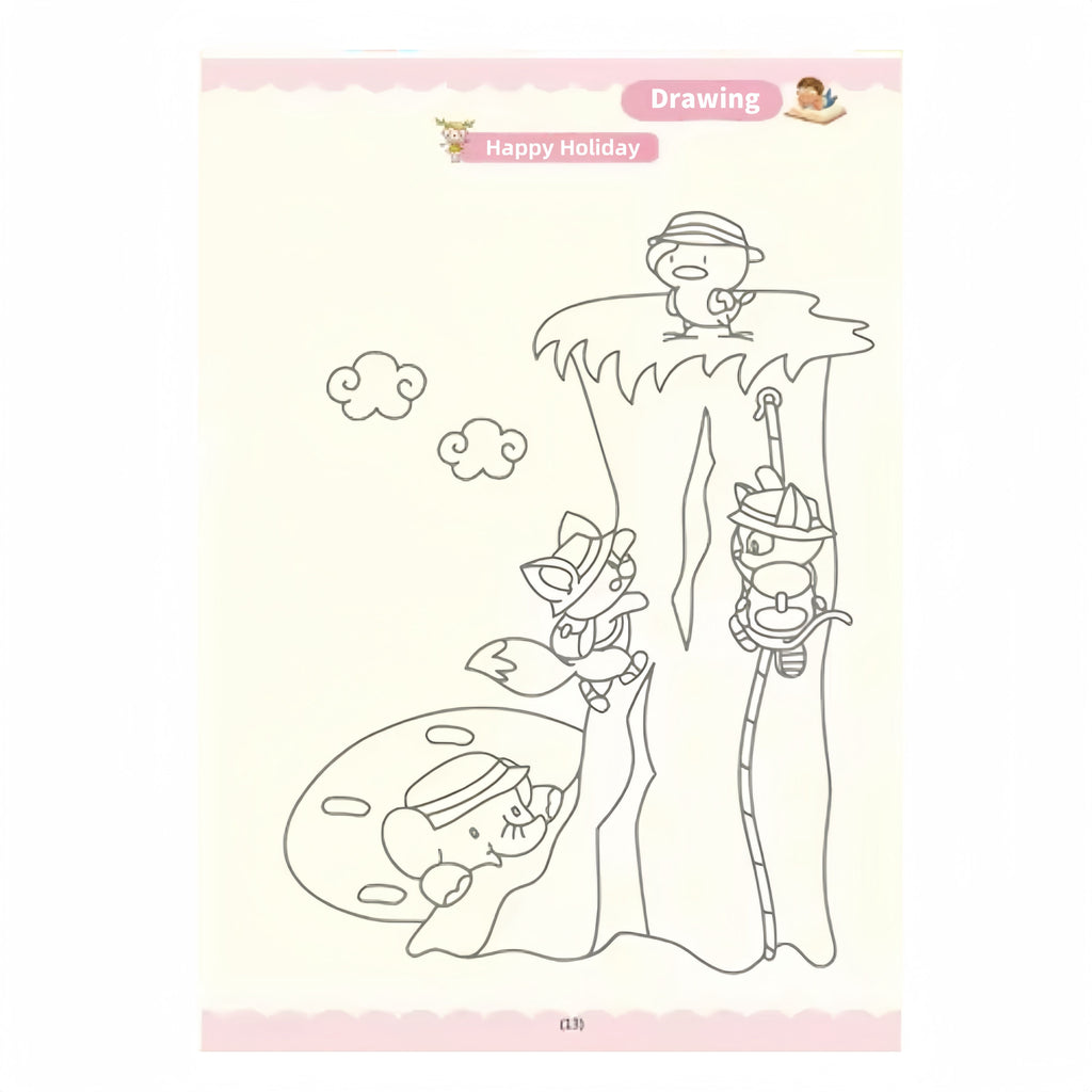 BOMING - Early Education Magic Copybook Reusable Handwriting Practice  Kids Drawing Ink Workbook Children Pen Control Training Writing Drawing Educational Toy