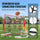 VEVOR 6 x 6 ft Football Trainer Throwing Net, Training Throwing Target Practice Net with 5 Target Pockets, Knotless Net Includes Bow Frame and Portable Carry Case, Improve QB Throwing Accuracy, Red