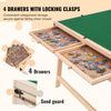 VEVOR 1500 Piece Puzzle Table with Folding Legs, 4 Drawers and Cover, 32.7''x24.6'' Wooden Jigsaw Puzzle Plateau, Adjustable 3-Tilting-Angle Puzzle Board, Puzzle Storage System for Adults, Gift for Mom