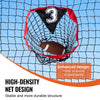 VEVOR 8 x 8 ft Football Trainer Throwing Net, Training Throwing Target Practice Net with 5 Target Pockets, Knotless Net Includes Bow Frame and Portable Carry Case, Improve QB Throwing Accuracy, Red
