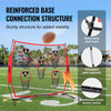 VEVOR 8 x 8 ft Football Trainer Throwing Net, Training Throwing Target Practice Net with 5 Target Pockets, Knotless Net Includes Bow Frame and Portable Carry Case, Improve QB Throwing Accuracy, Red