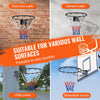 VEVOR Basketball Rim, Wall Door Mounted Basketball Hoop, Heavy Duty Q235 Basketball Flex Rim Goal Replacement with Net and Double Spring, Standard 18'' Indoor Outdoor Hanging Hoop for Kids Adults