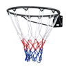 VEVOR Basketball Rim, Wall Door Mounted Basketball Hoop, Heavy Duty Q235 Basketball Flex Rim Goal Replacement with Net and Double Spring, Standard 18'' Indoor Outdoor Hanging Hoop for Kids Adults