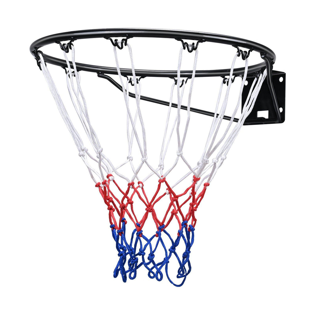 VEVOR Basketball Rim, Wall Door Mounted Basketball Hoop, Heavy Duty Q235 Basketball Flex Rim Goal Replacement with Net and Double Spring, Standard 18'' Indoor Outdoor Hanging Hoop for Kids Adults