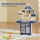 VEVOR Kitchen Playset Kids Pretend Cooking Play Toy 48 Piece Accessories Blue