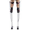 VEVOR Drywall Stilts, 36''-50'' Adjustable Aluminum Tool Stilts with Protective Knee Pads, Durable and Non-slip Work Stilts for Sheetrock Painting, Walking, Taping, Silver