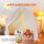 VEVOR Kids Play Tent, Kids Tent for Kids 1-5 Years Old, Toddler Tent with Mat and Tent Lamp, Tent for Kids with Windows for Indoor and Outdoor, Yurt Tent for Boys and Girls, Beige