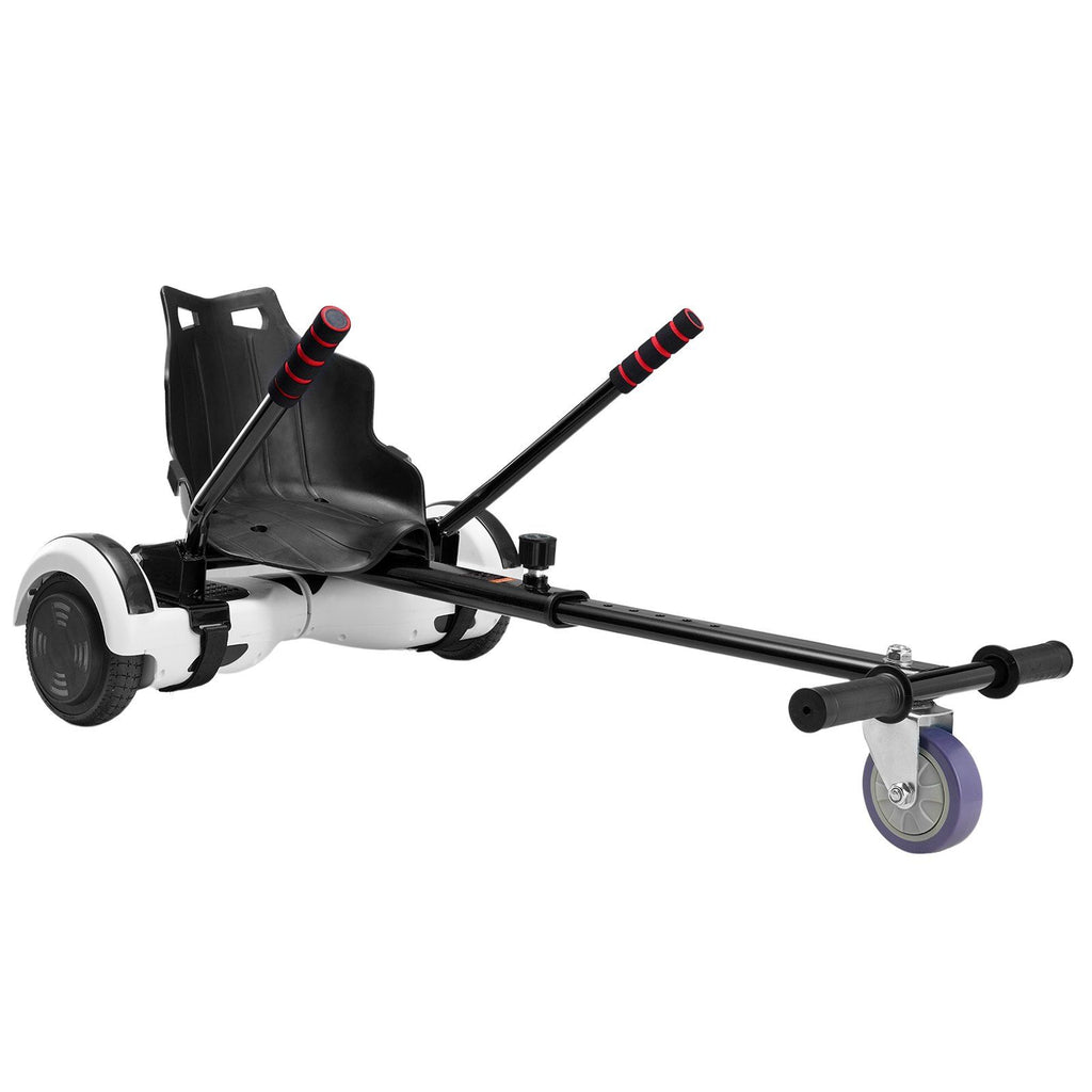 VEVOR Hoverboard Seat Attachment, Compatible with All 6.5'' 8'' 8.5'' 10'' Hoverboards, Grips Control, Adjustable Frame Length and 220 LBS Load Capacity, Hover Board Go Karts Accessory, for Kids Adults