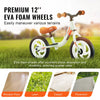 VEVOR Toddler Balance Bike, 12'' Lightweight Aluminum Alloy Kids Bike with Adjustable Seat & Handlebar, EVA Foam Tires, No Pedal Kids Balance Bicycle Gift for 1-5 Years Boys Girls, 55LBS Support
