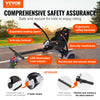 VEVOR Hoverboard Seat Attachment, for 6.5'' 8'' 8.5'' 10'' Hoverboards, with LED Lights, Grips Control, Adjustable Frame Length and 220 LBS Load Capacity, Hover Board Go Karts Accessory, for Kids Adults