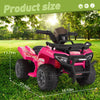 FX070 - 6V Kids Ride-On ATV Car, Powered 4-Wheeler Quad w/ Music Horn USB MP3, 1.9 MPH Max Speed, Electric Vehicle Toy for Children 18-48 Months, Rosy