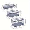 Fang'an TB - 3 small, medium, and large bread preservation boxes, kitchen counter sealed multifunctional preservation boxes, and bread storage containers with lids for recording time