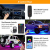Eggracks by Global Phoenix - 8 Pods RGB LED Rock Lights DC12V Car Neon Light Kit IP68 Waterproof Underglow Lights with Double Remote Controls Wireless APP Control for Jeep Truck UTV SUV