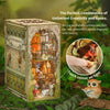 zhima - CuteBee 3D Wooden Dollhouse Elven Paradise Handmade Craft with LED Night Light Building Model Toys Book Nook Kit, DIY Dollhouse Bookshelf Insert Decor Alley