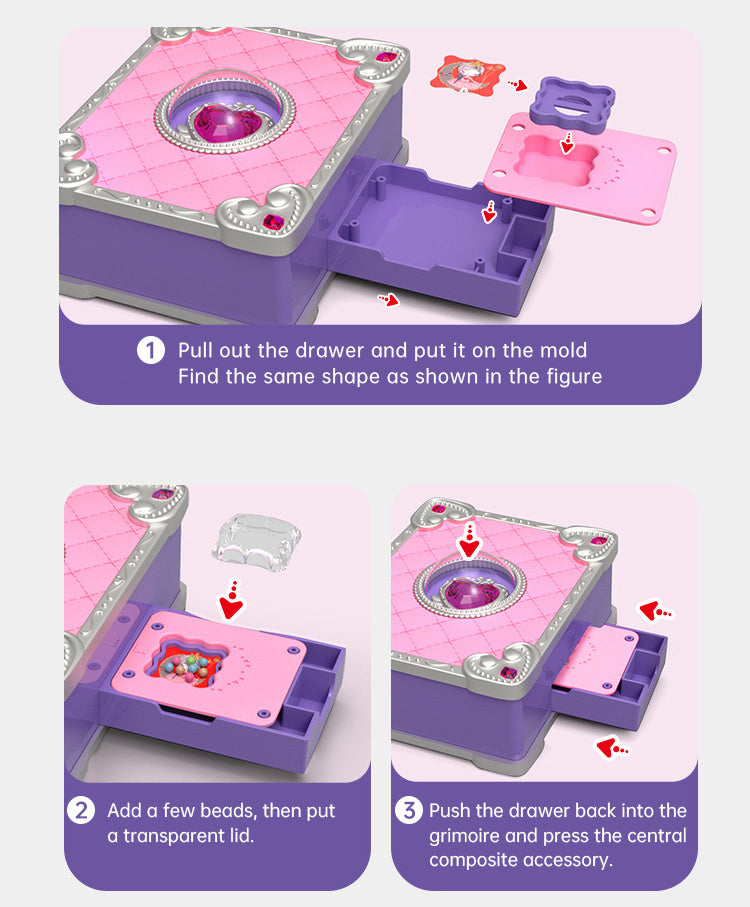 Luwuyang - 71 PCS DIY Jewel Rings Stickers Magical Kits for Little Girls, Handmade DIY Crafting Rings Bracelet Pendent Keychain, DIY Crafts for Kids, Birthday Gifts Toys for Age 3 4 5 6+ Year Old