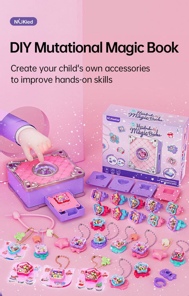 Luwuyang - 71 PCS DIY Jewel Rings Stickers Magical Kits for Little Girls, Handmade DIY Crafting Rings Bracelet Pendent Keychain, DIY Crafts for Kids, Birthday Gifts Toys for Age 3 4 5 6+ Year Old