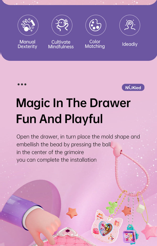 Luwuyang - 71 PCS DIY Jewel Rings Stickers Magical Kits for Little Girls, Handmade DIY Crafting Rings Bracelet Pendent Keychain, DIY Crafts for Kids, Birthday Gifts Toys for Age 3 4 5 6+ Year Old