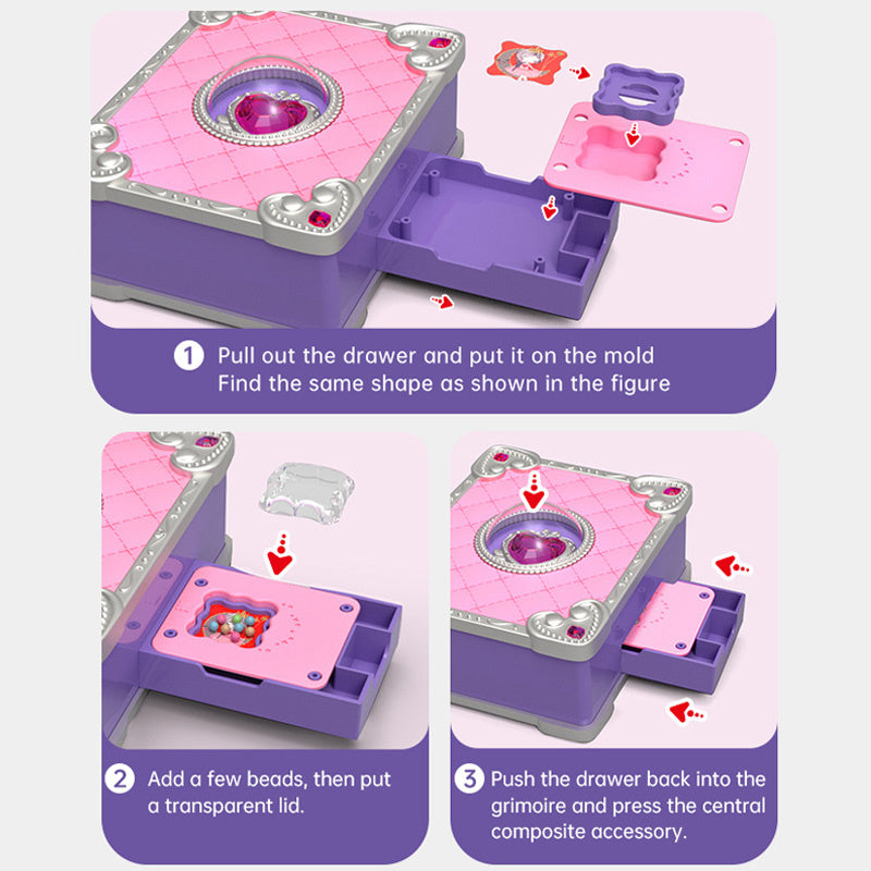 Luwuyang - 71 PCS DIY Jewel Rings Stickers Magical Kits for Little Girls, Handmade DIY Crafting Rings Bracelet Pendent Keychain, DIY Crafts for Kids, Birthday Gifts Toys for Age 3 4 5 6+ Year Old