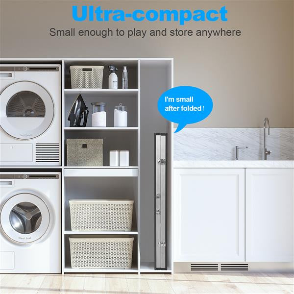 inQ Boutique - 6ft Mid-Size Table Tennis Table Foldable & Portable Ping Pong Table Set for Indoor & Outdoor Games with Net, 2 Table Tennis Paddles and 3 Balls