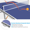 inQ Boutique - 6ft Mid-Size Table Tennis Table Foldable & Portable Ping Pong Table Set for Indoor & Outdoor Games with Net, 2 Table Tennis Paddles and 3 Balls