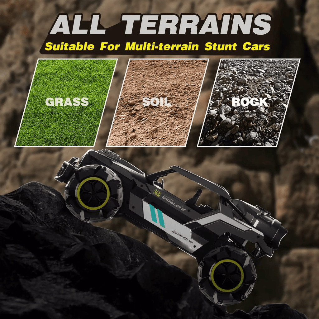 4DRC Y3 RC Cars Remote Control Car, Off Road Monster Truck,Metal Shell 4WD Dual Motors LED Headlight Rock Crawler,2.4Ghz All Terrain Hobby Truck,Boy Adult Gifts With 2 Batteries For 90 Min Play