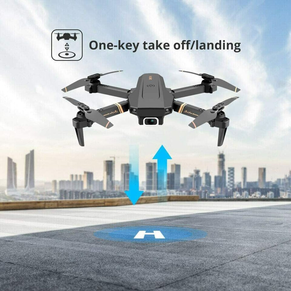 4DRC V4 Drone with 1080P HD Camera for Adults and Kids, Foldable Quadcopter with Wide Angle FPV Live Video, Trajectory Flight, App Control,Optical Flow, Altitude Hold and 2 Modular Batteries