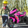 SHENGLONG - Kids Powered Ride-ons Toy, Kids Motorcycle for 3-6 Years, 12V Electric Ride on Motorcycle with Light Wheel & Bluetooth Music-Pink