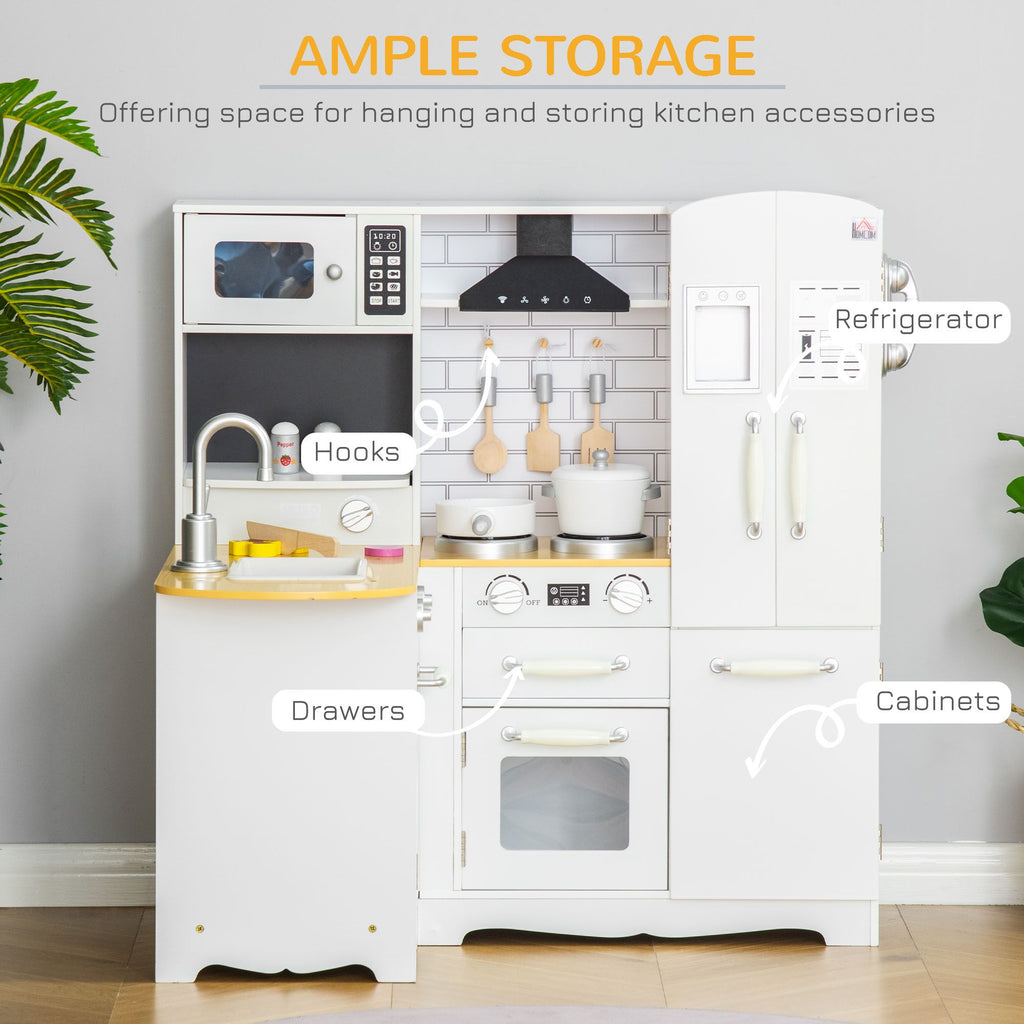 Orien Home - Large Play Kitchen with Full Set of Appliances for a Modern Day Pretend Kitchen, Tons of Storage, Corner Play Kitchen Set with Sound Effect, Educational Pretend Role Playset Game