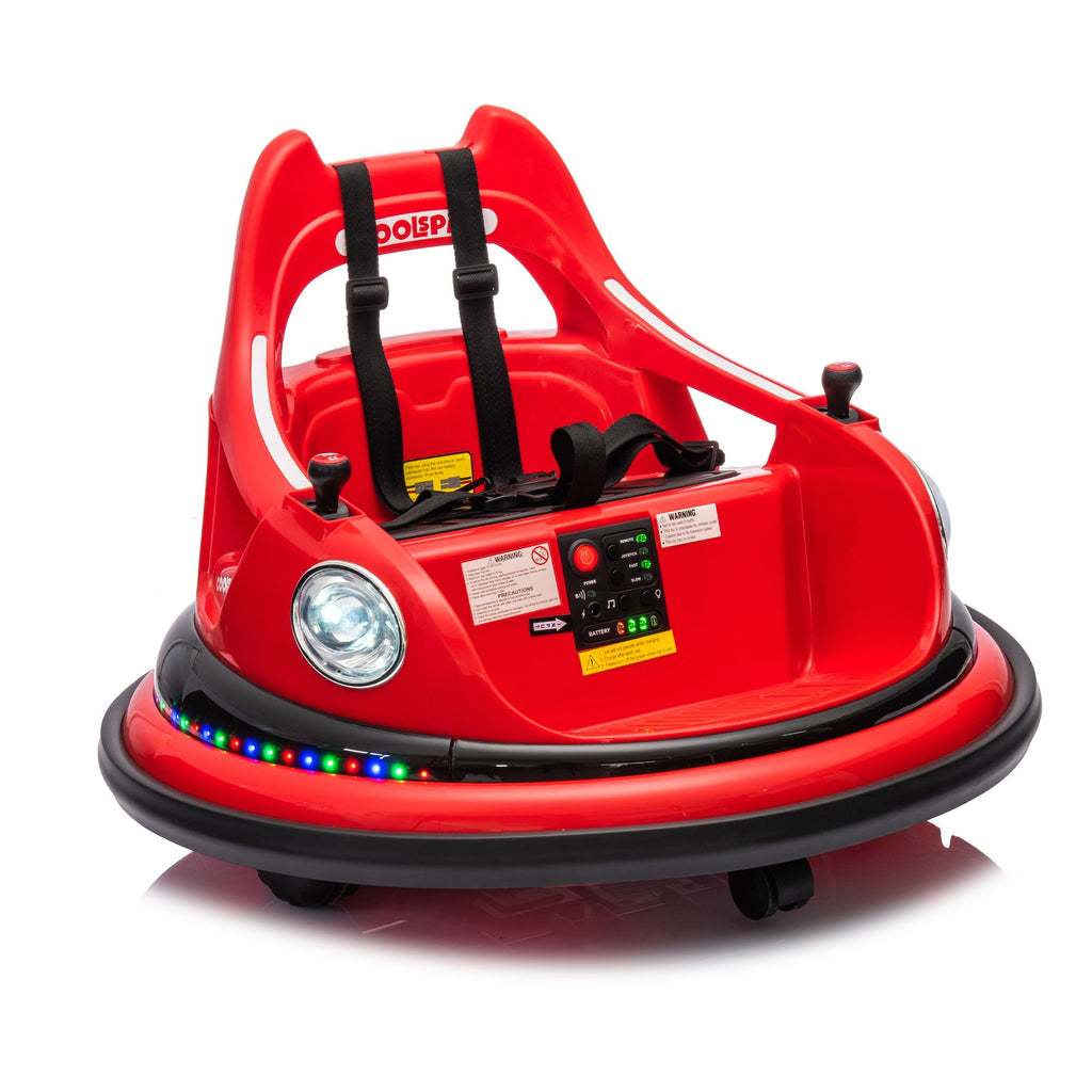 Orien Home - 12V ride on bumper car for kids,electric car for kids,1.5-5 Years Old,W/Remote Control, LED Lights, Bluetooth & 360 Degree Spin, Vehicle body with anti-collision padding
Five-point Safety Belt,2wd