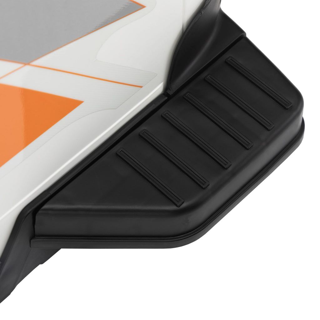 FX070 - 12V Kids Ride On Box, Electric Box Car with High-Low Speeds, Variable Speed Throttle, MP3, USB, Storage, Battery Powered Toy Gift for 8-12 Years Old, White + Black