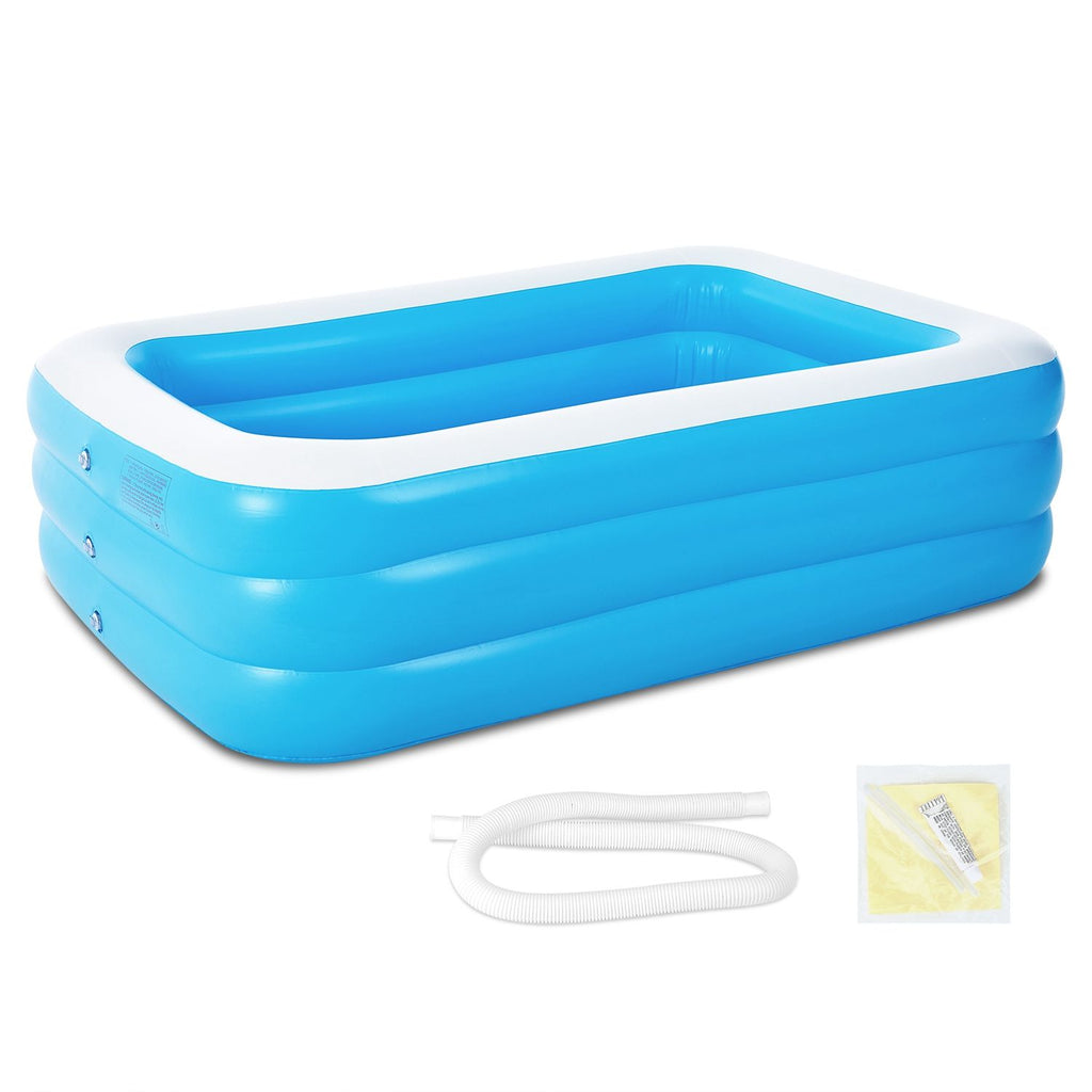 Eggracks by Global Phoenix - 103x69x24in Inflatable Swimming Pools Family Swim Play Center Pool Blow up Kiddie Pool