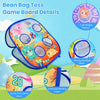 Eggracks by Global Phoenix - 5 in 1 Bean Bag Toss Game Toy Corn Hole Game Beanbag Toss Game Dart Board Game Loop Toss Game Outdoor Activities Party Backyard Games Set for Boys Girls Toddlers Kids