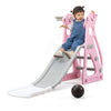 FX070 - Kids Slide Indoor Outdoor Climber Playground with Basketball Hoop