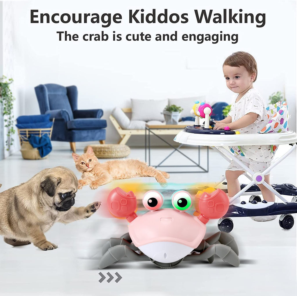 PlayVibe - Crawling Crab Toy - Crawly Crabby Tummy Time Toys