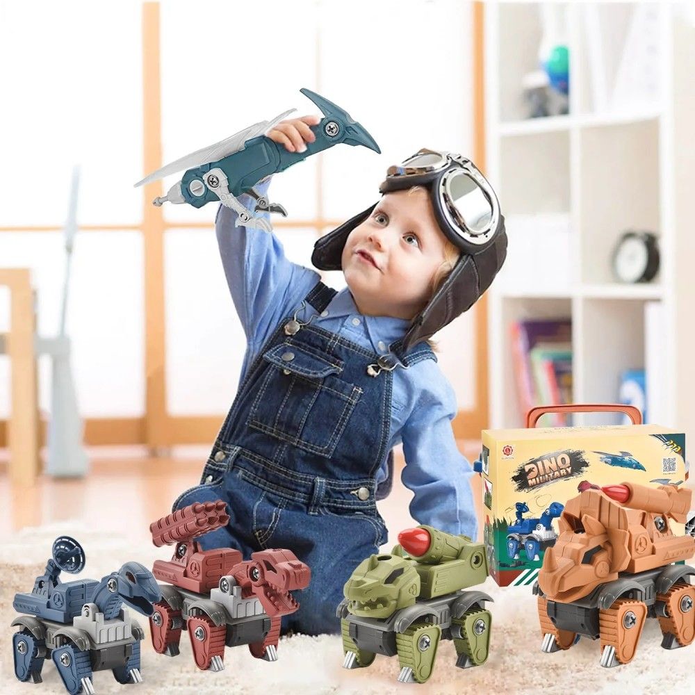 SHENGLONG - 5 Pack Dinosaur Take Part Toys for Boys Age 3+, Dinosaur Toys for Toddler