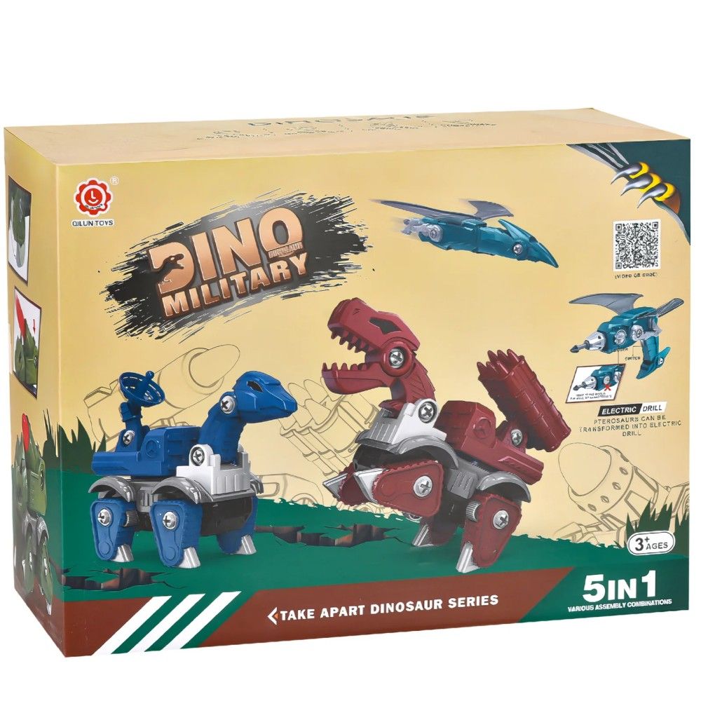 SHENGLONG - 5 Pack Dinosaur Take Part Toys for Boys Age 3+, Dinosaur Toys for Toddler