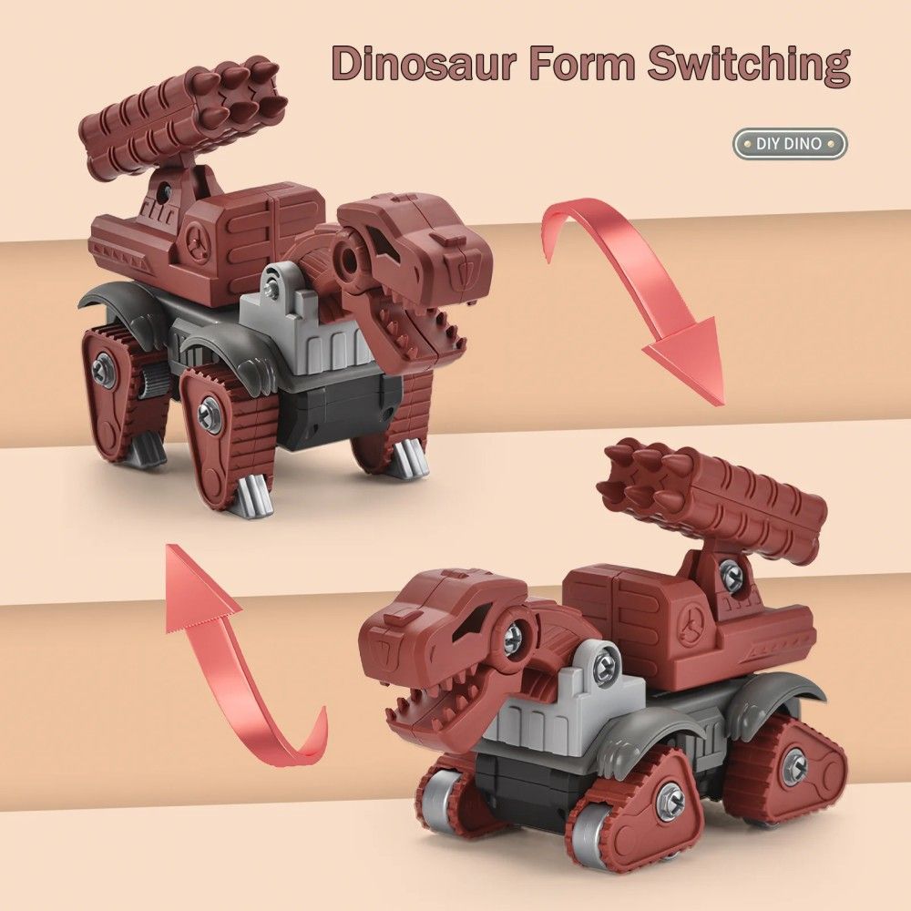 SHENGLONG - 5 Pack Dinosaur Take Part Toys for Boys Age 3+, Dinosaur Toys for Toddler
