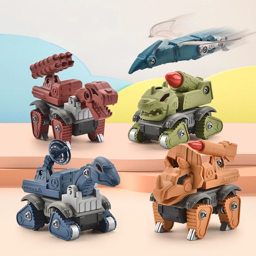 SHENGLONG - 5 Pack Dinosaur Take Part Toys for Boys Age 3+, Dinosaur Toys for Toddler