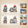 SHENGLONG - 4 PACK Brick Building Set for Kids, 2969 PCS Building Blocks Kit Japanese Street Building Toy Set Gift for 6-15 Years Old Kid and Adult