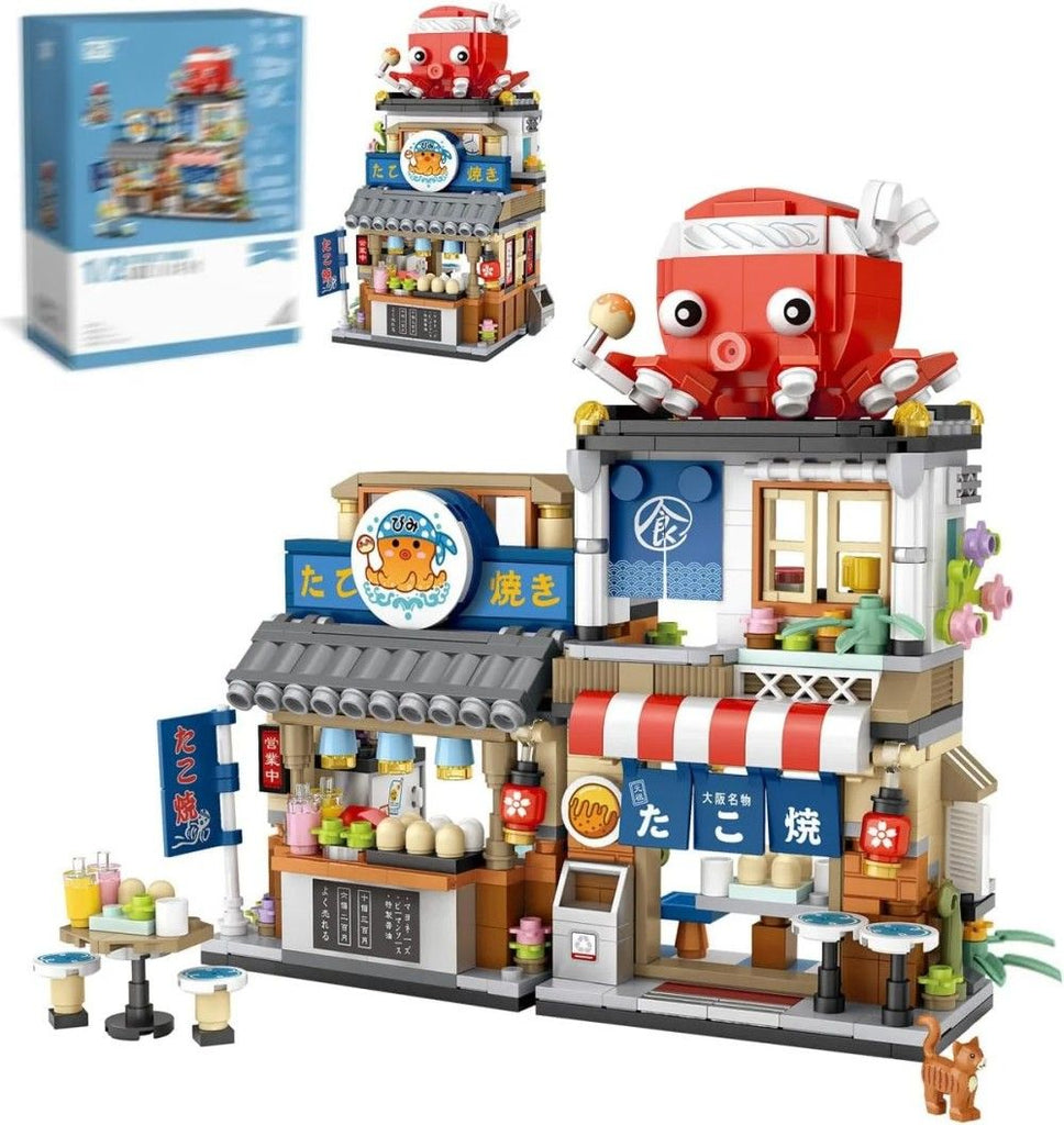 SHENGLONG - 4 PACK Brick Building Set for Kids, 2969 PCS Building Blocks Kit Japanese Street Building Toy Set Gift for 6-15 Years Old Kid and Adult