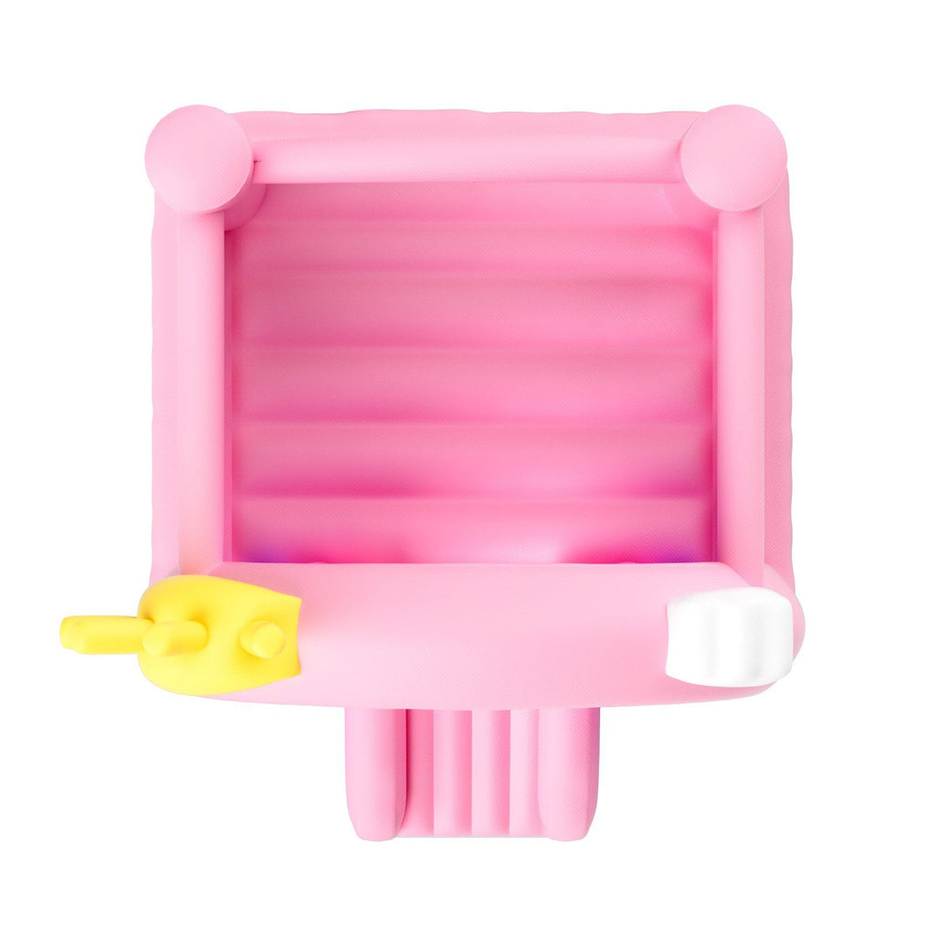 VEVOR Inflatable Bounce House, Indoor Outdoor Playhouse Trampoline, Kid Jumping Bouncer with Blower, Slide, Storage Bag, Family Backyard Bouncy Castle, for Girls Boys Ages 3â€“8 Years, 110x91x91 inch