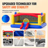 VEVOR Inflatable Bounce House, Outdoor High Quality Playhouse Trampoline, Jumping Bouncer with Blower, Slide, and Storage Bag, Family Backyard Bouncy Castle, for Kid Ages 3â€“10 Years, 177x173x80 inch