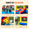 VEVOR Inflatable Bounce House, Outdoor High Quality Playhouse Trampoline, Jumping Bouncer with Blower, Slide, and Storage Bag, Family Backyard Bouncy Castle, for Kid Ages 3â€“10 Years, 177x173x80 inch