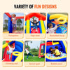 VEVOR Inflatable Bounce House, Outdoor High Quality Playhouse Trampoline, Jumping Bouncer with Blower, Slide, and Storage Bag, Family Backyard Bouncy Castle, for Kid Ages 3â€“8 Years, 131x133x91 inch