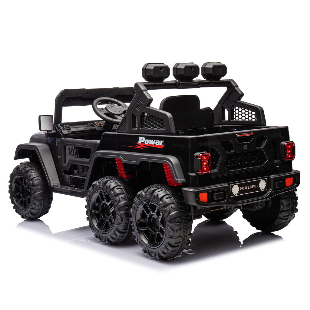 Yeah Depot - 24V Ride On Large PickUp Truck car for Kids,ride On 4WD Toys with Remote Control,Parents Can Assist in Driving,Bluetooth music version,Pickup truck design with spacious storage in the rear.